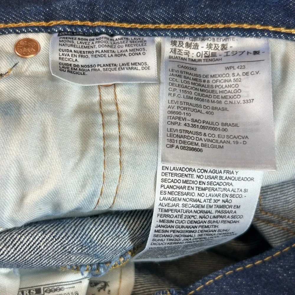 Levi's 501 Original Fit Jean Men 40x38 Button Fly Straight Leg Dark Wash Indigo